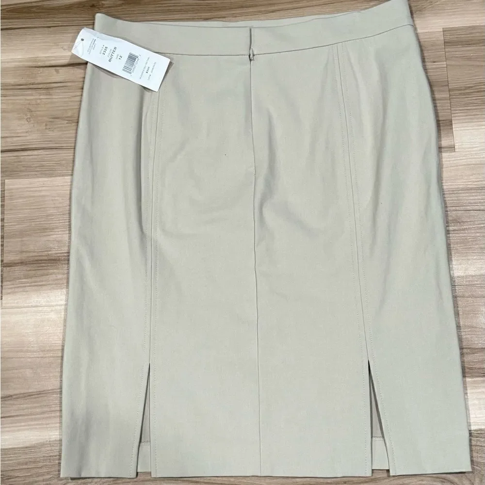 NEW Nina Mclemore Equestrian Stretch Cotton Ketchum Skirt Tan Women’s 12